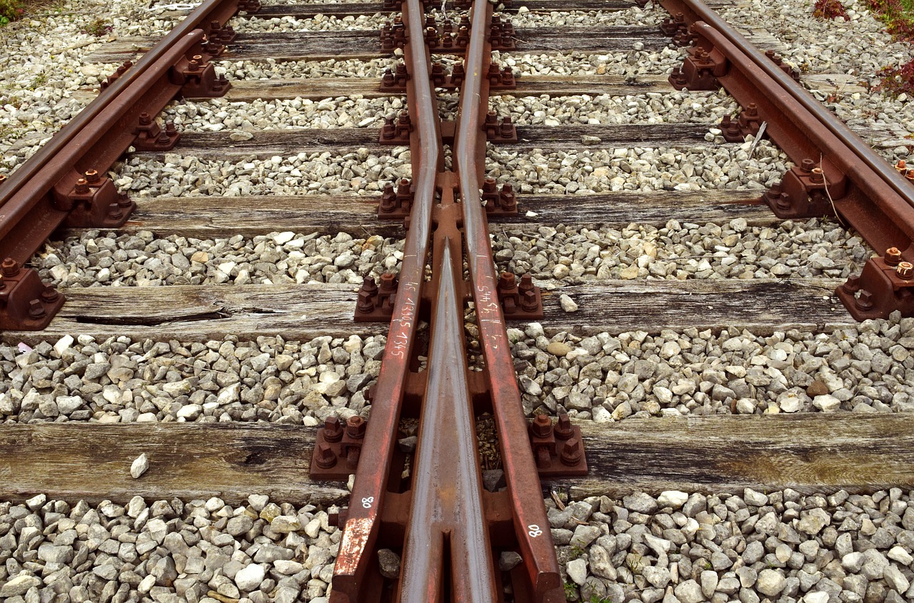 track, railroad track, rails, railway line, railroad tracks, marshalling yard, transport, track bed, tracks, threshold, railway rails, close up, to travel, merge, gravel, soft, junction, decision, choice, future, merge, merge, merge, merge, merge